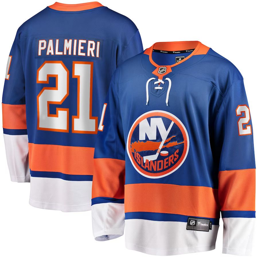 Men New York Islanders #21 Kyle Palmieri Fanatics Branded Royal Home Breakaway Replica NHL Jersey